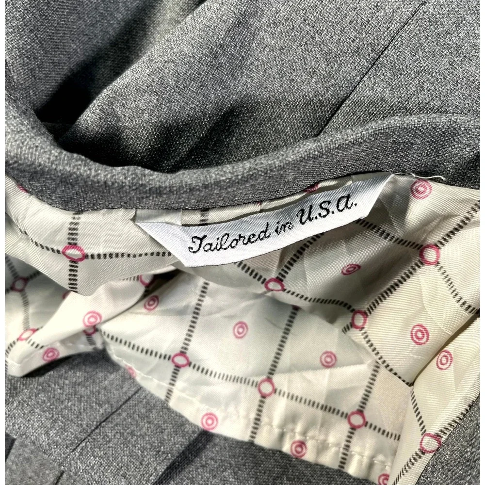 Oakton Ltd Blazer Jacket Mens 38R Gray Single Breasted Notch Lapel Business